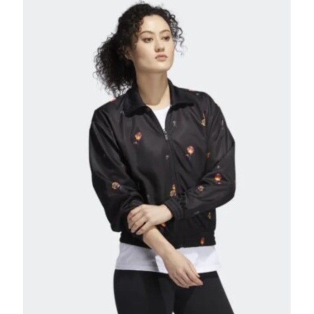 Adidas Women's Full‎ Zip Rose Floral Print Track Jacket Size XS